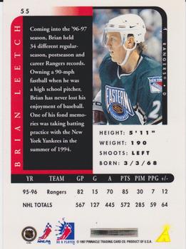 1996-97 Pinnacle Be a Player - Autographs #55 Brian Leetch Back
