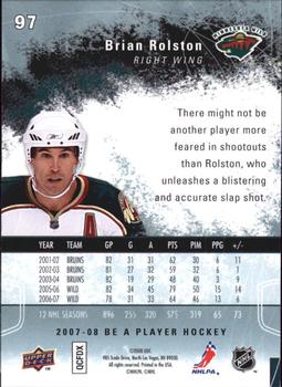 2007-08 Upper Deck Be a Player #97 Brian Rolston Back