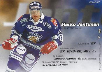 1998-99 Cardset Finland - Finnish National Team #23 Marko Jantunen Back