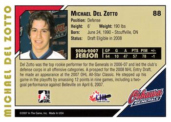 2007-08 In The Game Heroes and Prospects #88 Michael Del Zotto Back