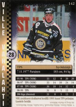 1999-00 Cardset Finland #142 Ville Vahalahti Back