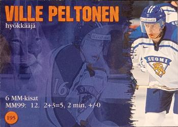 1999-00 Cardset Finland #195 Ville Peltonen Back