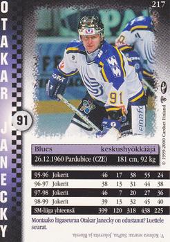 1999-00 Cardset Finland #217 Otakar Janecky Back