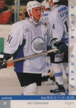 2001-02 Cardset Finland #186 Jiri Vykoukal Front