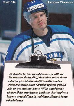 2001-02 Cardset Finland - Snickers-Salt Lake City 2002 #4 Kimmo Timonen Back