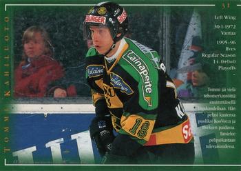 1996-97 Leaf Sisu SM-Liiga (Finnish) #31 Tommi Kahiluoto Back
