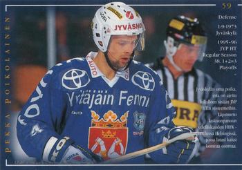 1996-97 Leaf Sisu SM-Liiga (Finnish) #59 Pekka Poikolainen Back