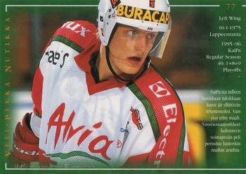 1996-97 Leaf Sisu SM-Liiga (Finnish) #77 Veli-Pekka Nutikka Back