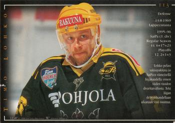 1996-97 Leaf Sisu SM-Liiga (Finnish) #113 Timo Lohko Back