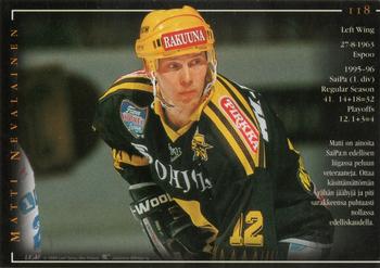 1996-97 Leaf Sisu SM-Liiga (Finnish) #118 Matti Nevalainen Back