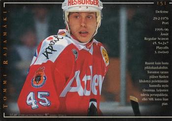1996-97 Leaf Sisu SM-Liiga (Finnish) #151 Tommi Rajamäki Back