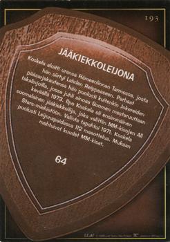1996-97 Leaf Sisu SM-Liiga (Finnish) #193 Ilpo Koskela Back