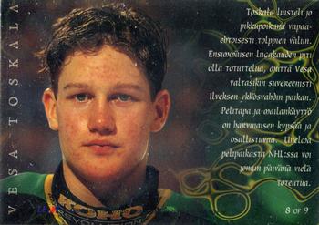 1996-97 Leaf Sisu SM-Liiga (Finnish) - Rookie Energy #8 Vesa Toskala Back