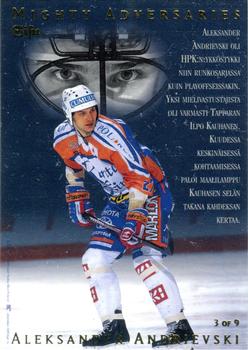 1996-97 Leaf Sisu SM-Liiga (Finnish) - Mighty Adversaries #3 Ilpo Kauhanen / Aleksander Andrievski Back