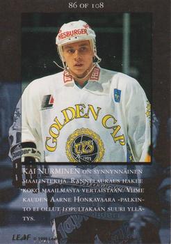 1995-96 Leaf Sisu Limited (Finnish) #86 Kai Nurminen Back