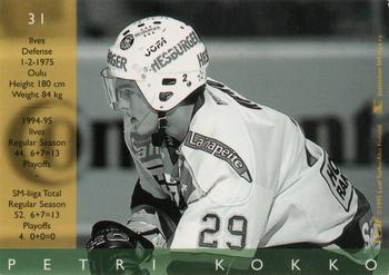 1995-96 Leaf Sisu SM-Liiga (Finnish) #31 Petri Kokko Back