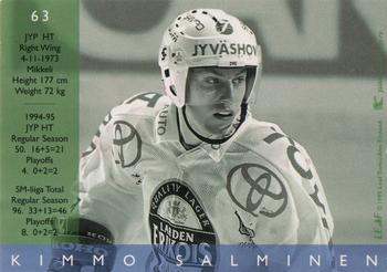 1995-96 Leaf Sisu SM-Liiga (Finnish) #63 Kimmo Salminen Back