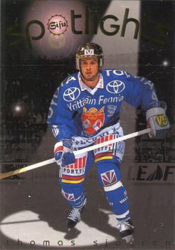 1995-96 Leaf Sisu SM-Liiga (Finnish) - Spotlights #5 Thomas Sjögren Front