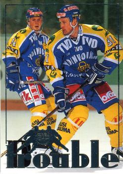 1995-96 Leaf Sisu SM-Liiga (Finnish) - Double Trouble #4 Joni Lehto / Robert Nordmark Front