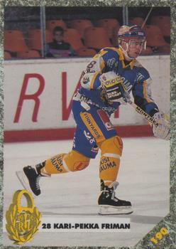 1993-94 Leaf Sisu SM-Liiga (Finnish) #190 Kari-Pekka Friman Front