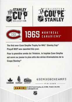 2012 Panini Molson Stanley Cup Collection #NNO 1965 Back