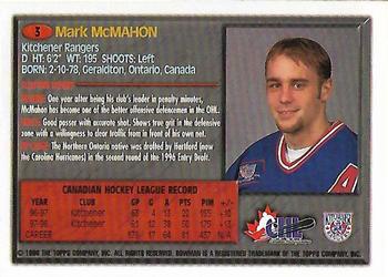 1998 Bowman CHL #3 Mark McMahon Back
