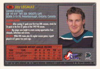 1998 Bowman CHL #20 Jay Legault Back