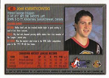 1998 Bowman CHL #45 Joel Kwiatkowski Back