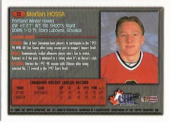 1998 Bowman CHL #53 Marian Hossa Back