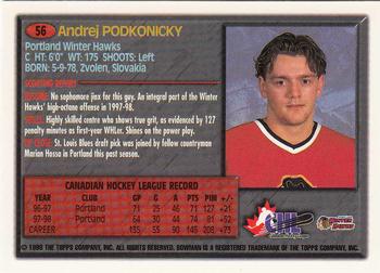 1998 Bowman CHL #56 Andrej Podkonicky Back