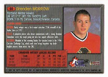 1998 Bowman CHL #60 Brenden Morrow Back