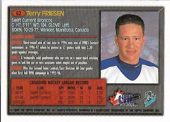 1998 Bowman CHL #62 Terry Friesen Back