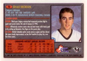 1998 Bowman CHL #72 Brad Moran Back