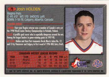 1998 Bowman CHL #73 Josh Holden Back