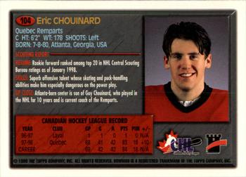 1998 Bowman CHL #104 Eric Chouinard Back