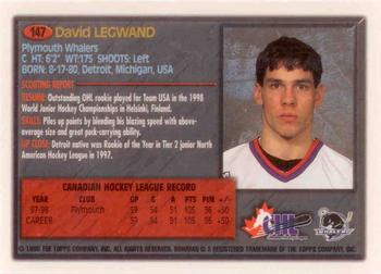 1998 Bowman CHL #147 David Legwand Back