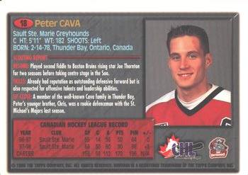 1998 Bowman CHL - OPC International #18 Peter Cava Back