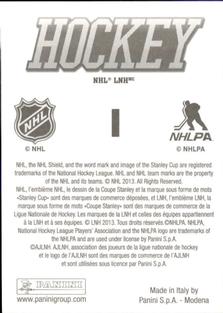 2013-14 Panini Stickers #1 NHL Logo Back