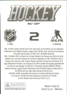 2013-14 Panini Stickers #2 NHLPA Logo Back