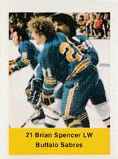 1974-75 NHL Action Stamps #NNO Brian Spencer Front