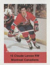 1974-75 NHL Action Stamps #NNO Claude Larose Front