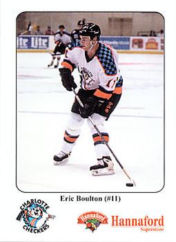1996-97 Charlotte Checkers (ECHL) #2 Eric Boulton Front