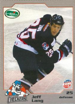 2006-07 Last Minute Golfer Charlotte Checkers (ECHL) #25 Jeff Lang Front