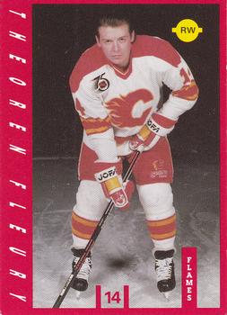 1991-92 IGA Calgary Flames #NNO Theoren Fleury Front