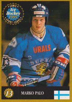 1995 Semic Ice Hockey (Finnish) #13 Marko Palo Front
