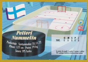 1995 Semic Ice Hockey (Finnish) #39 Petteri Nummelin Back