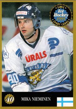 1995 Semic Ice Hockey (Finnish) #40 Mika Nieminen Front