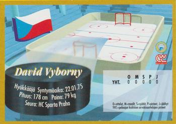 1995 Semic Ice Hockey (Finnish) #148 David Vyborny Back