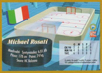 1995 Semic Ice Hockey (Finnish) #171 Michael Rosati Back