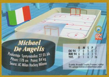 1995 Semic Ice Hockey (Finnish) #172 Mike DeAngelis Back